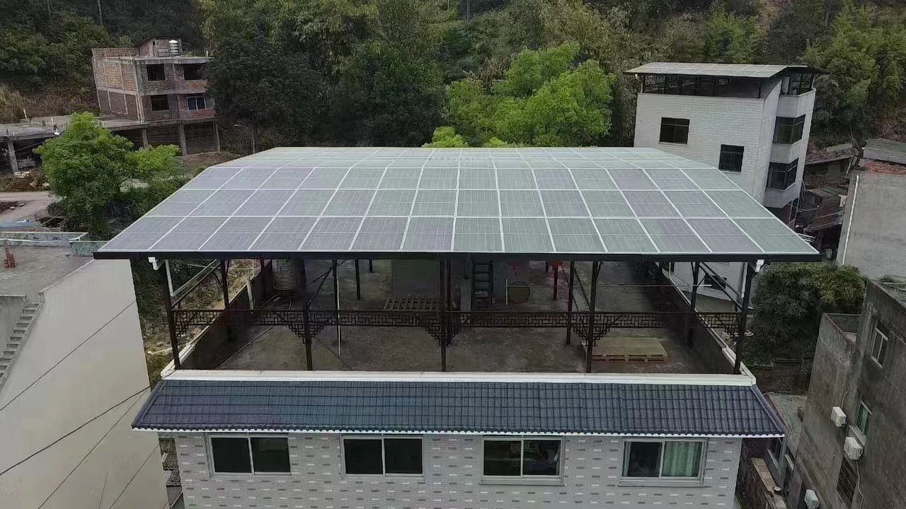 怀化15kw+10kwh自建别墅家庭光伏储能系统